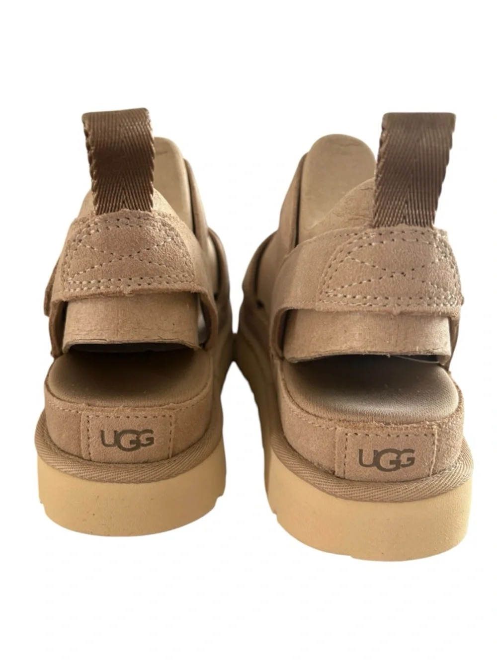 UGG Women's Goldenstar Flat Platform Lug-Sole Sandal in Sand - Picture 12 of 15
